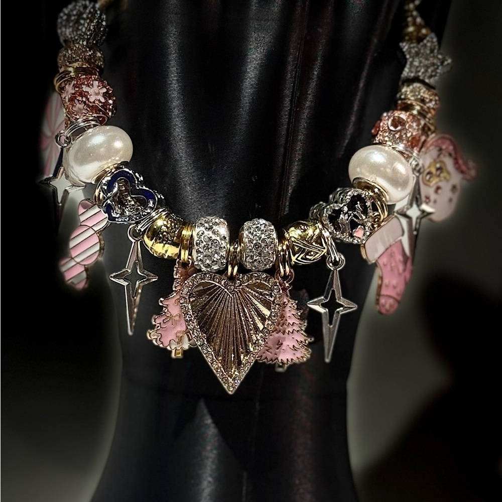 Elegant Gold and Silver Charm Bracelet - Picture 5 of 6
